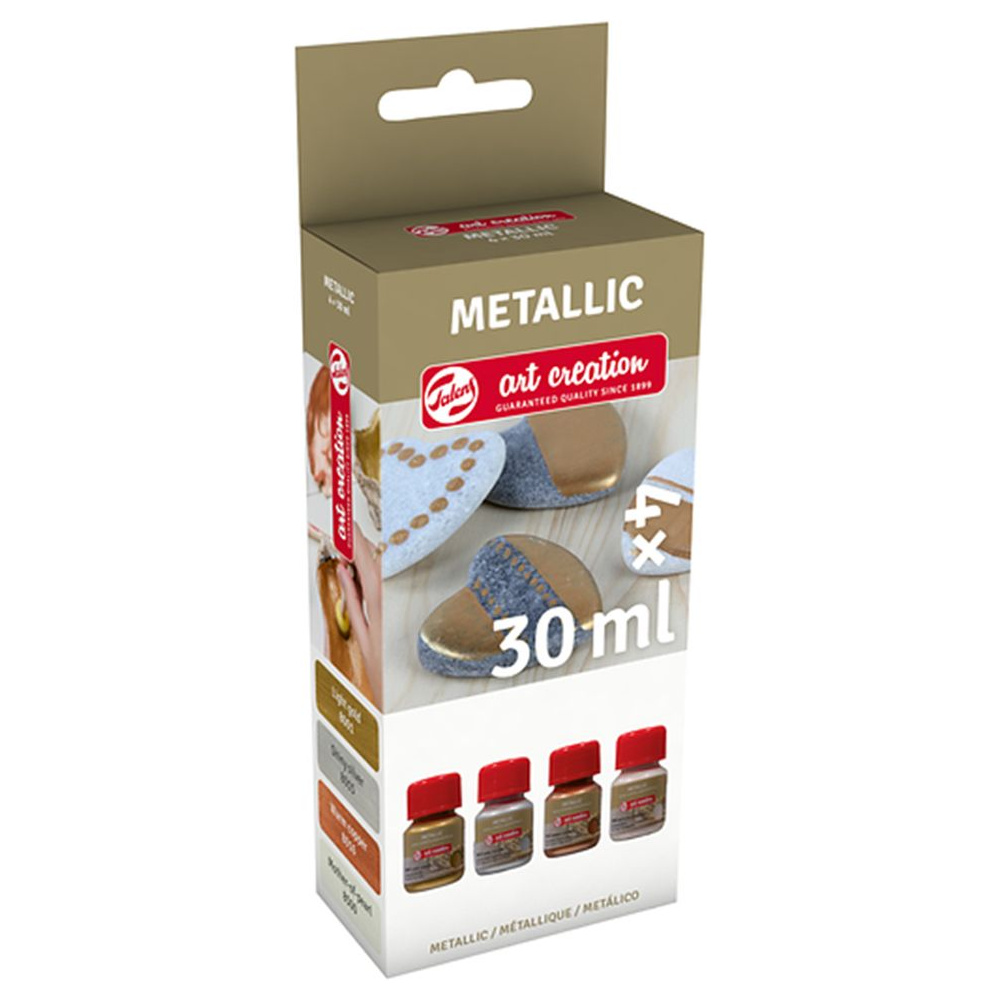 Набор декоративных красок "METALLIC" базовый , 30 мл, 4 цвета