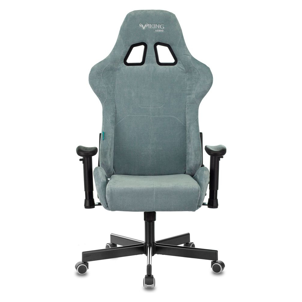 Кресло игровое Бюрократ VIKING "KNIGHT LT28 FABRIC", ткань, металл, серо-голубой  - 5