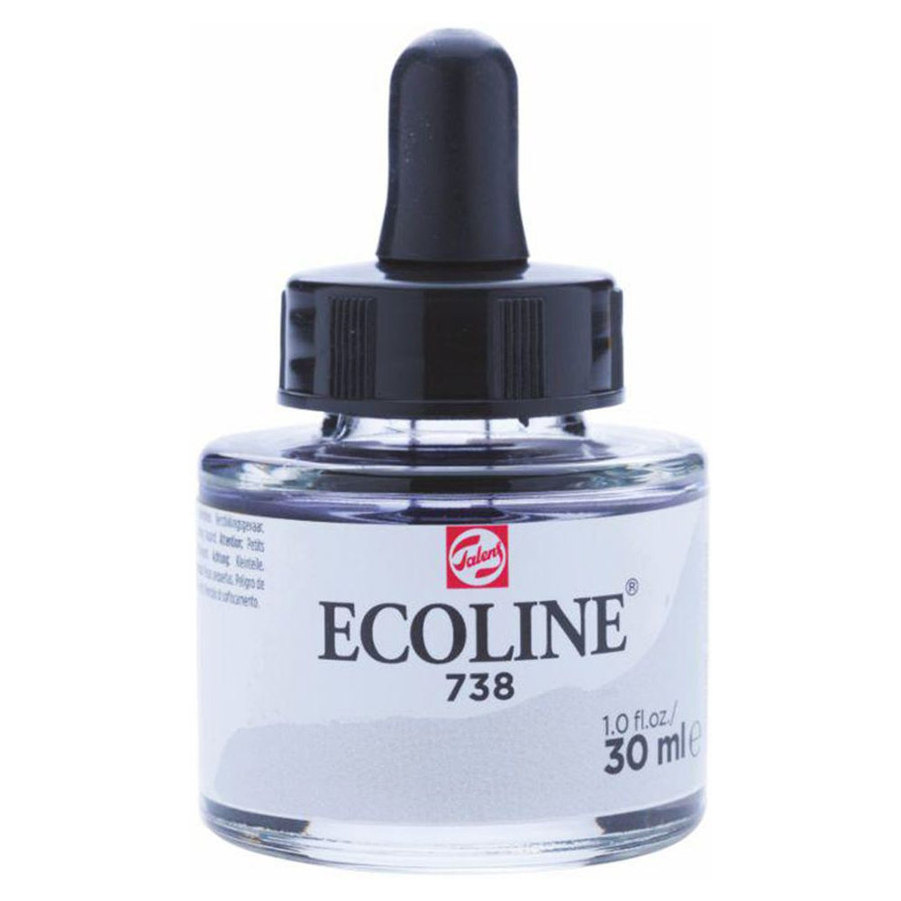 Жидкая акварель "ECOLINE", 738 холодный серый светлый, 30 мл