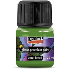 Краски для стекла и керамики "Pentart Glass&Porcelain", 30 мл, зеленое яблоко