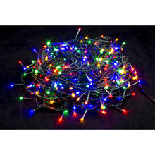 Гирлянда LED "Нить", черный провод, 26 м, разноцветный