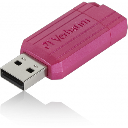 Карта памяти USB Flash 2.0 32 Gb "Pin Stripe" пласт., розовый - 2