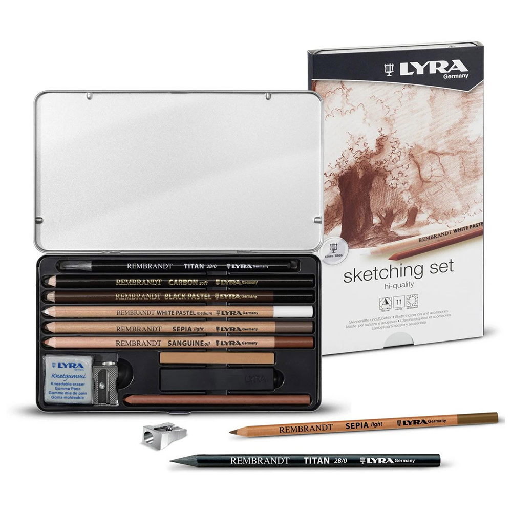 Набор "Rembrandt sketching set", 11 предметов, в металлическом футляре