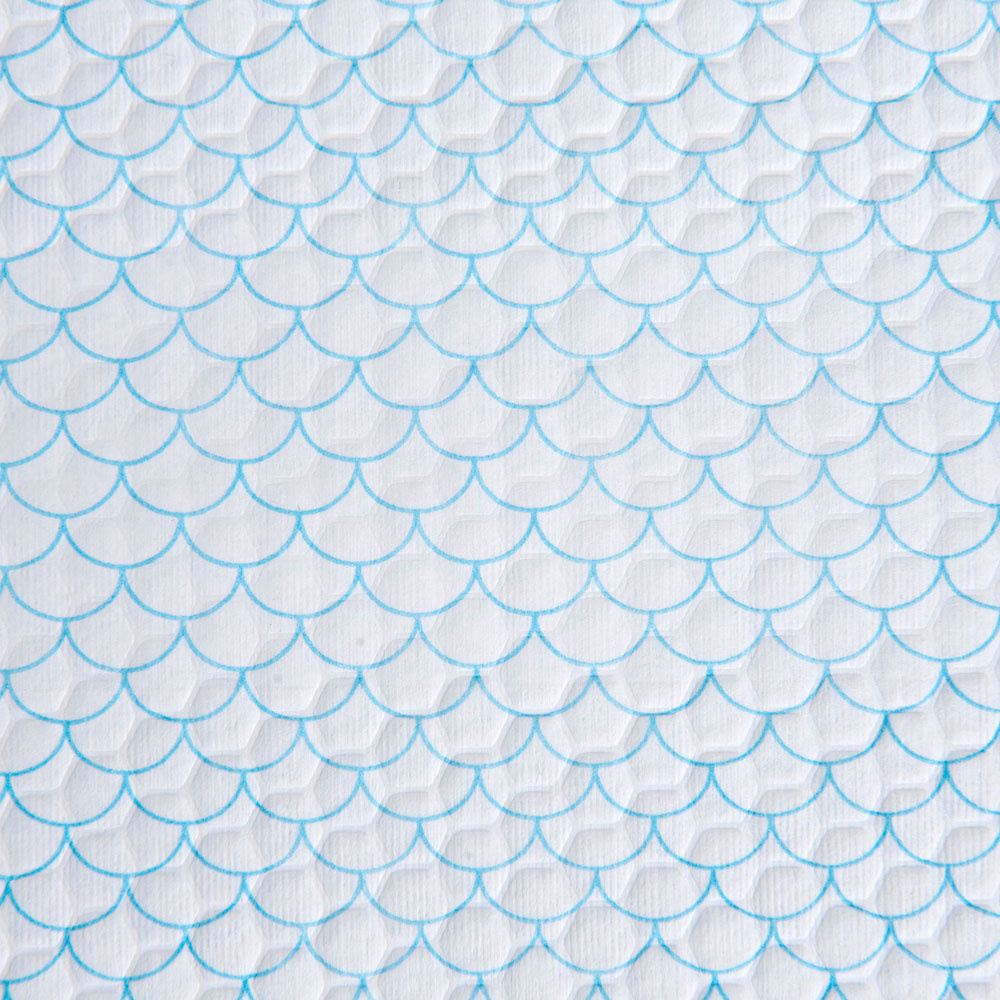 Салфетка из целлюлозы "Celina clean fish print", 24.5x42 см, 150 шт/упак, голубой - 3