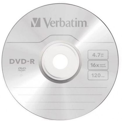 Диск DVD-R 4,7 Гб запис. 16х. Verbatim DataLife