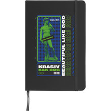 Блокнот "Krasiv kak bog", А5, 80 листов, нелинованный,черный