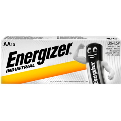 Батарейки алкалиновые Energizer "Industrial AA/LR6", 10шт, щелочные