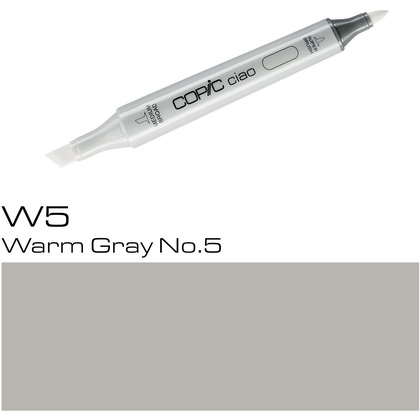 Маркер перманентный "Copic ciao", W-5 теплый серый №5