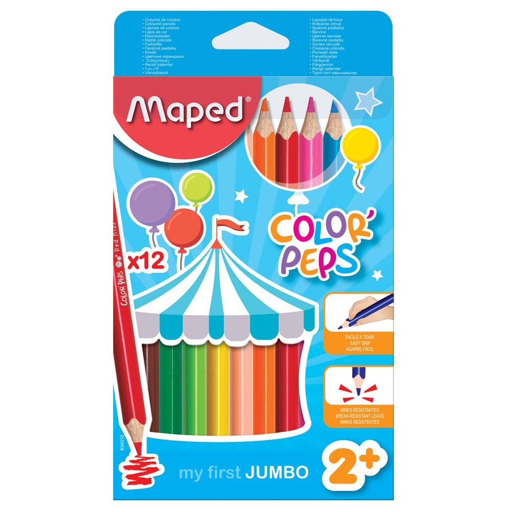 Цветные карандаши Maped "Сolor Peps Jumbo", 12 цветов