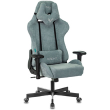 Кресло игровое Бюрократ VIKING "KNIGHT LT28 FABRIC", ткань, металл, серо-голубой 