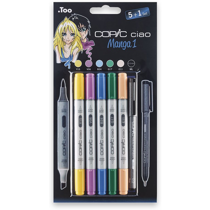 Набор маркеров перманентный "Copic ciao. Manga 1", 5+1 шт.