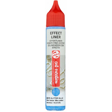 Контур декоративный "EFFECT LINER", 28 мл, 8911 синие блестки