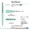 Ручка шариковая автоматическая "San Remo", 1.0 мм, мятный, серебристый, стерж. синий - 3