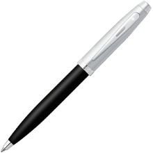 Ручка шариковая автоматическая "Sheaffer 100 Brushed Chrome", 0.7 мм, черный, серебристый, стерж. черный