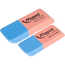 Ластик Maped "Duo-Gom", 1 шт, голубой, розовый, (021513)