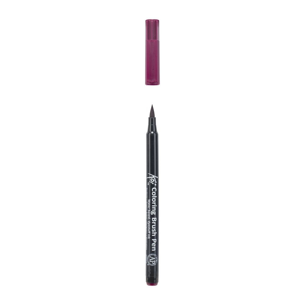 Маркер акварельный "Koi Color Brush", бургунди - 3