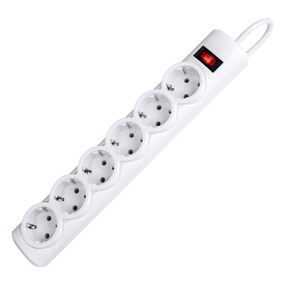 Сетевой фильтр Defender "DFS 151/153/155", 5 м, белый - 2