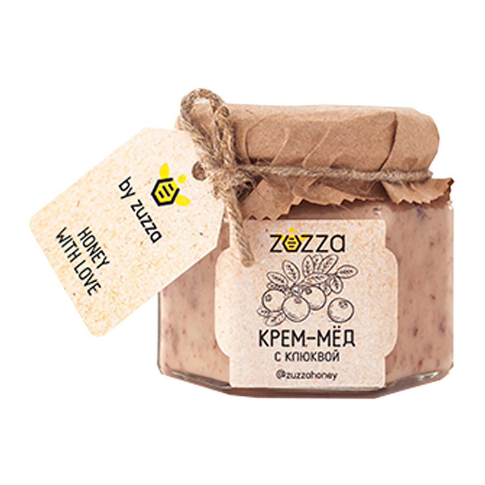 Мед-крем "Zuzza", клюква, 150 г