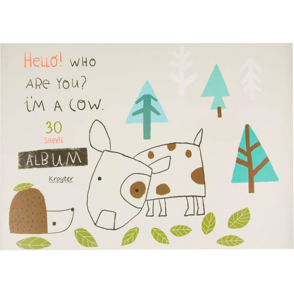 Альбом для рисования "Animals", A4, 30 листов, склейка - 4