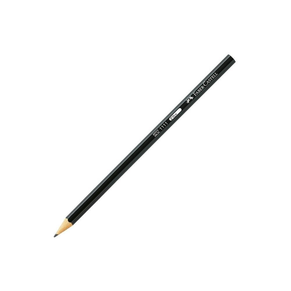Карандаш простой "Faber-Castell 1111", B, без ластика, черный