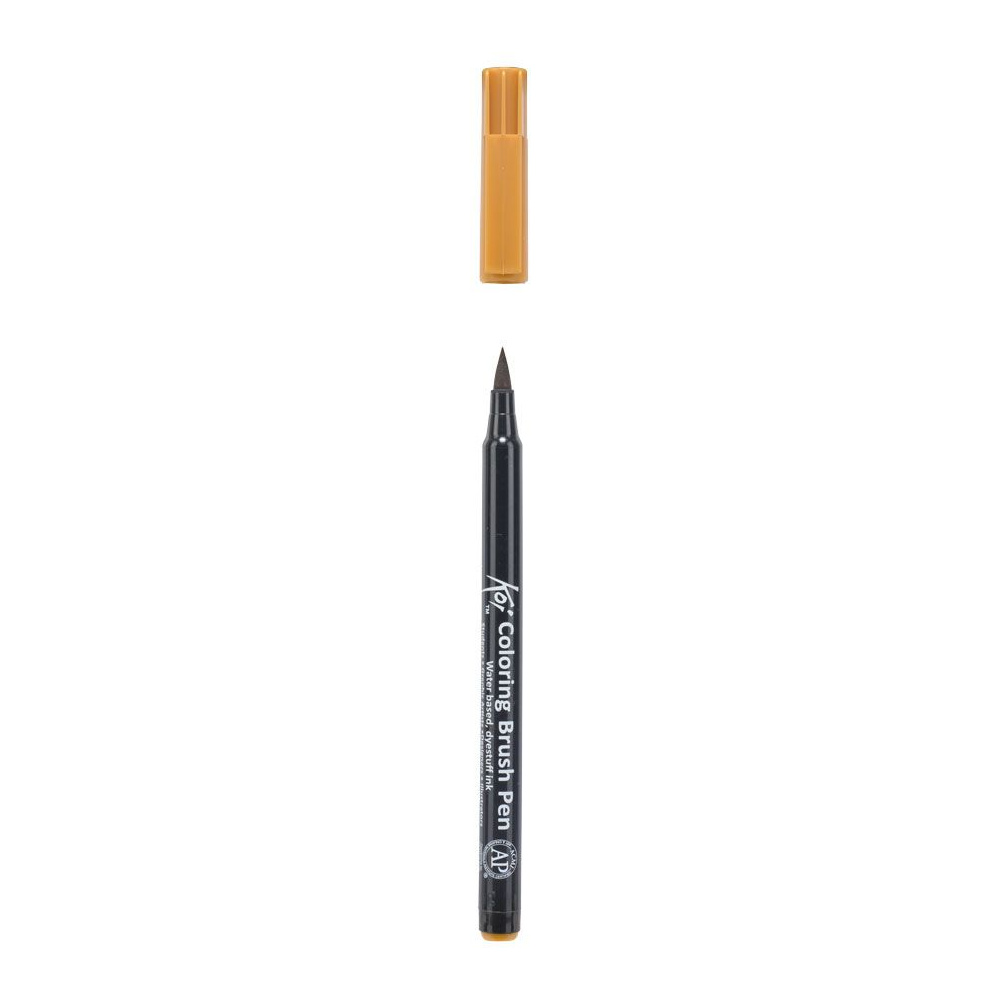 Маркер акварельный "Koi Color Brush", темно-коричневый - 3