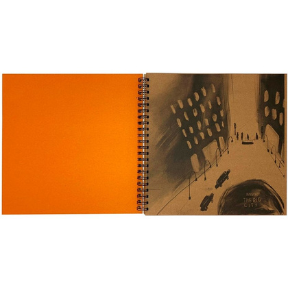 Скетчбук "Kraft", 29.5x29.5 см, 140 г/м2, 40 листов, оранжевый - 2