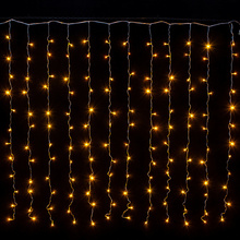 Гирлянда 160 LED "Занавес", 1.5x1.5 м, желтый