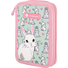 Пенал "Lovely bunny", 2 отделения, мятный