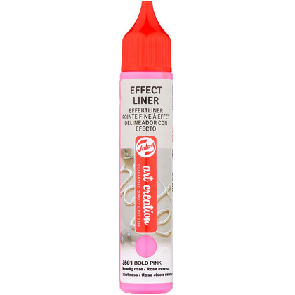 Контур декоративный "EFFECT LINER", 28 мл, 3501 розовый жирный