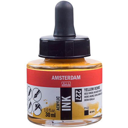 Жидкий акрил "Amsterdam", 227 охра желтая, 30 мл