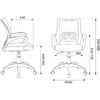 Кресло Бюрократ "CH-W695NLT", пластик, ткань, розовый TW-06A TW-13A - 5