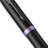 Ручка-роллер Parker "IM Vibrant Rings T315 Amethyst Purple PVD", 0,5 мм, черный, фиолетовый, стерж. черный - 6