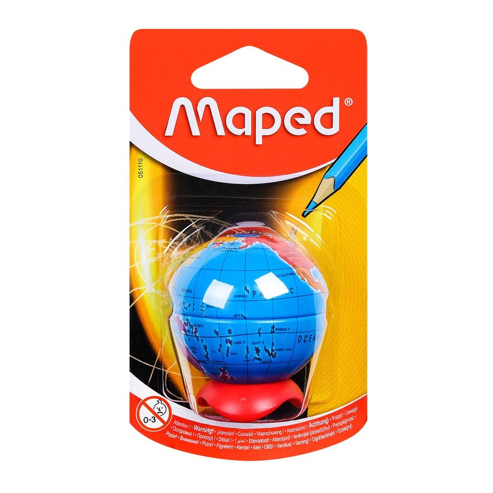 Точилка Maped "Globe", 1 отверстие, с контейнером