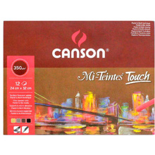 Блок-склейка бумаги для пастели "Mi-Teintes Touch", 24x32 см, 350г/м2, 12 листов, 4 цвета 