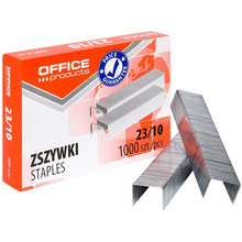 Скобы "Office Products", 23/10, 1000 шт, металлик