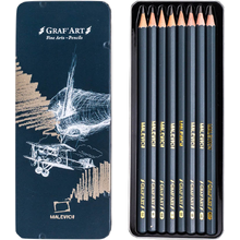 Набор чернографитных карандашей Малевичъ "Graf'Art", 8 шт.