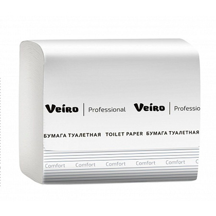 Бумага туалетная листовая "Veiro Professional Comfort", 2 слоя
