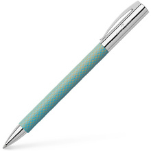 Ручка шариковая автоматическая "Faber-Castell Ambition OpArt Sky Blue", 0.7 мм, лазурный, стерж. черный
