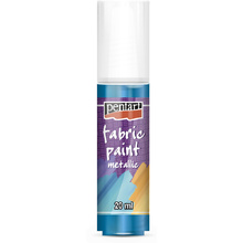 Краски для текстиля "Pentart Fabric paint metallic", 20 мл, светло-голубой