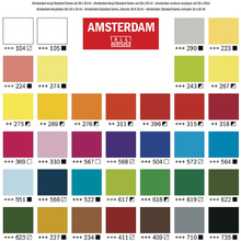 Набор красок акриловых "Amsterdam", 36 цветов, 20 мл, туба