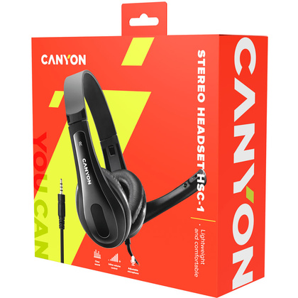 Наушники с микрофоном Canyon "CNS-CHSC1B", черный - 6