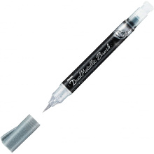 Маркер-кисть "Dual Metallic Brush", серебристый металлик
