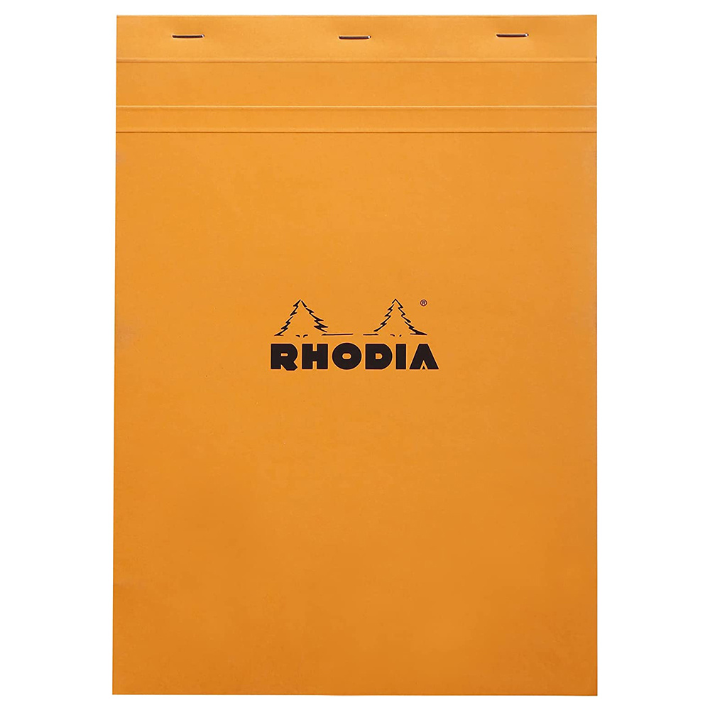Блокнот "Rhodia", А4, 80 листов, клетка, оранжевый