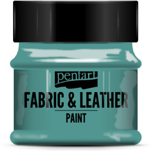 Краска для текстиля "Pentart Fabric & Leather paint", 50 мл, бирюзово-зеленый