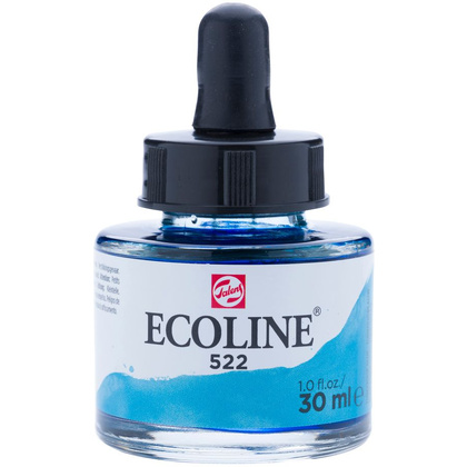 Жидкая акварель "ECOLINE", 522 бирюзовый, 30 мл