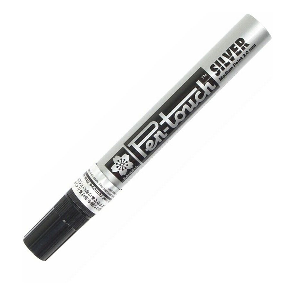 Маркер перманентный "Pen-Touch" M, серебро - 3