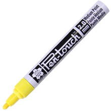 Маркер перманентный "Pen-Touch", M, желтый