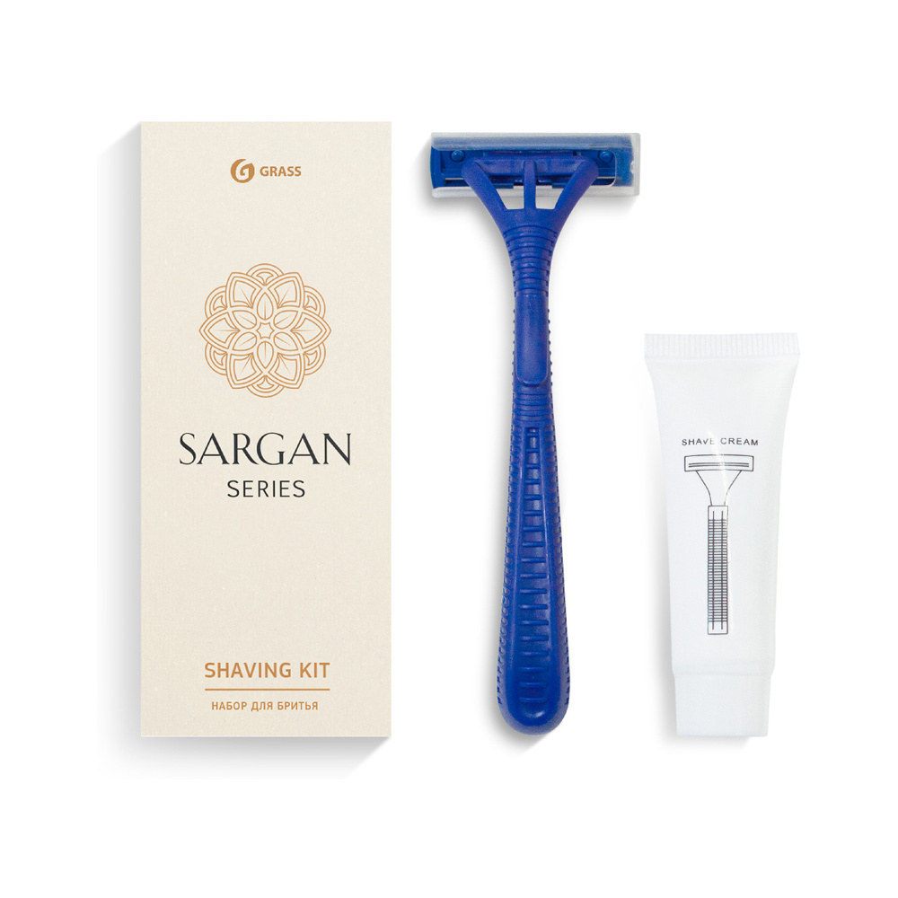 Набор бритвенный Sargan (бритва + крем для бритья 10г), картонная коробка