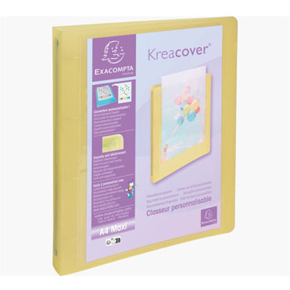 Папка на кольцах "Kreacover", 4 кольца, ассорти - 3