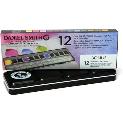 Набор акварели Daniel Smith "Colors of inspiration", 12 цветов, кюветы - 3